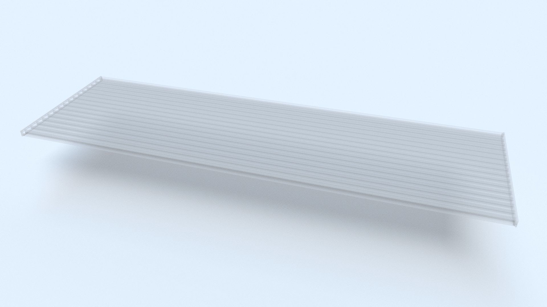 Polycarbonate panel Low-poly 3D model_3
