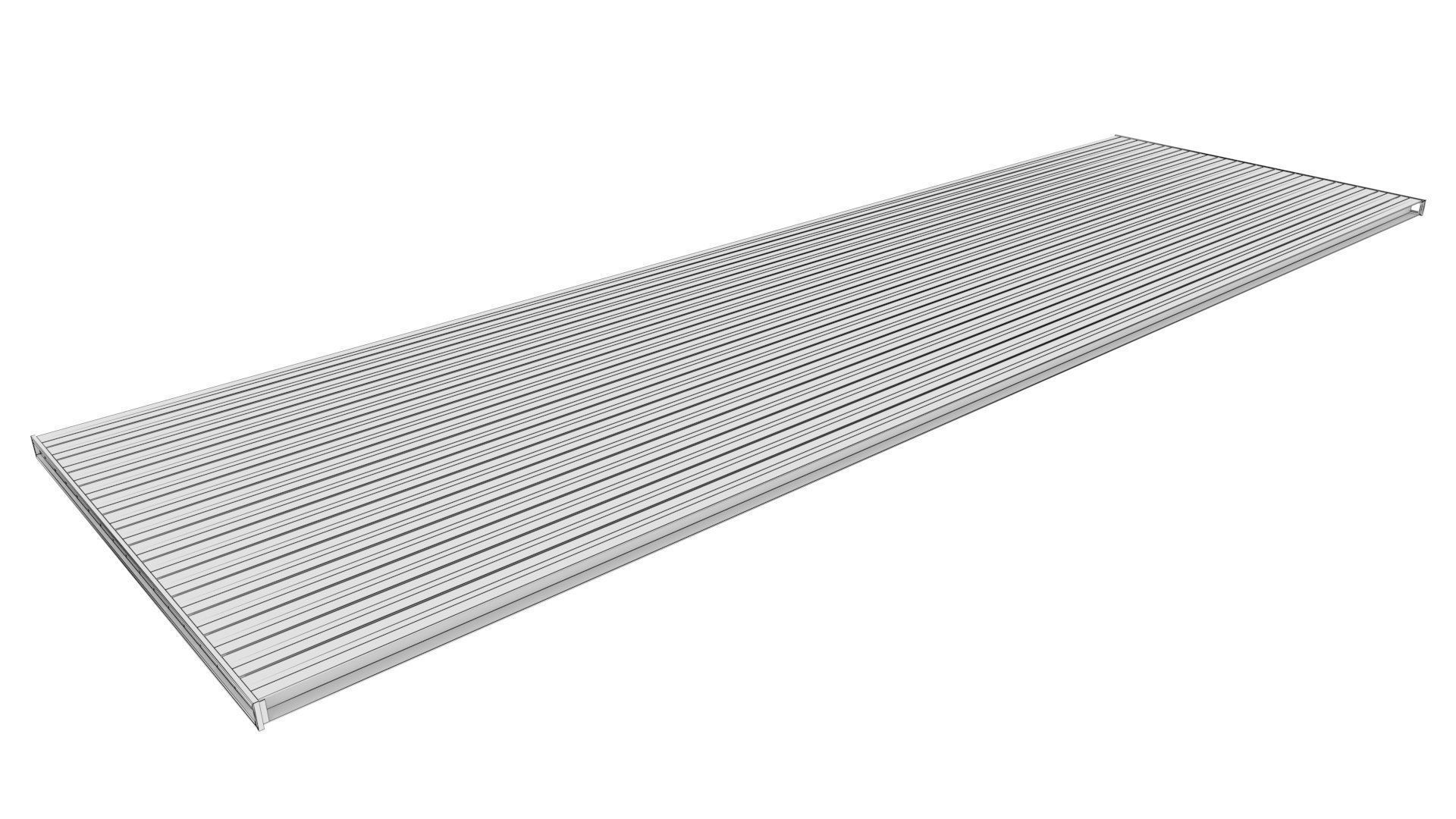 Polycarbonate panel Low-poly 3D model_5