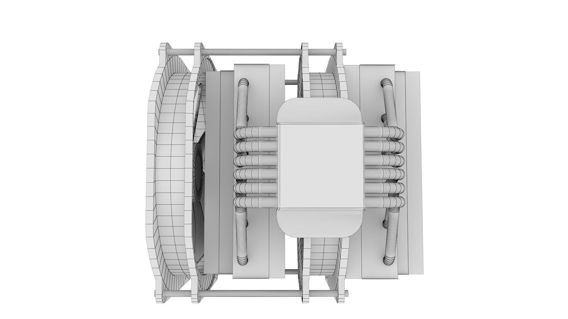 Dual Fan CPU Cooler - Noctua design Low-poly 3D model_18