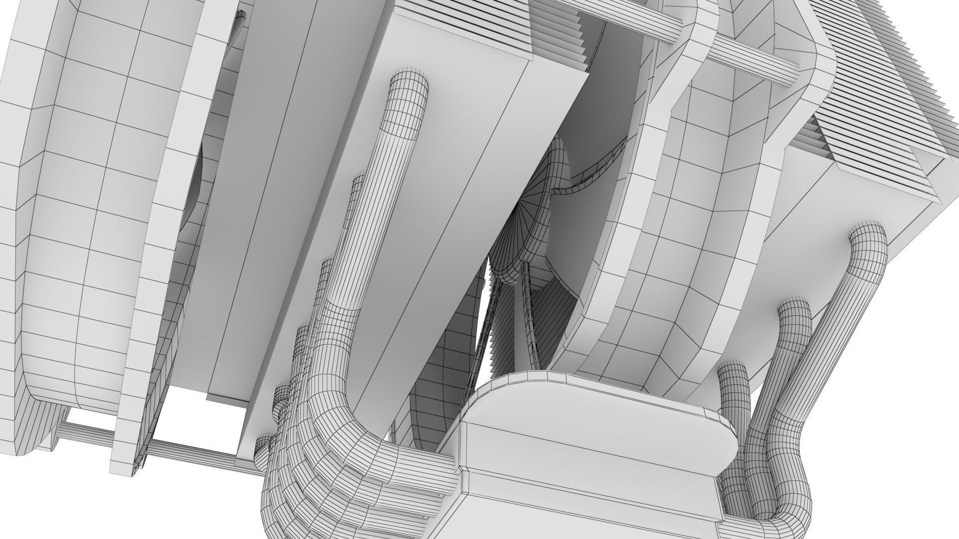 Dual Fan CPU Cooler - Noctua design Low-poly 3D model_25