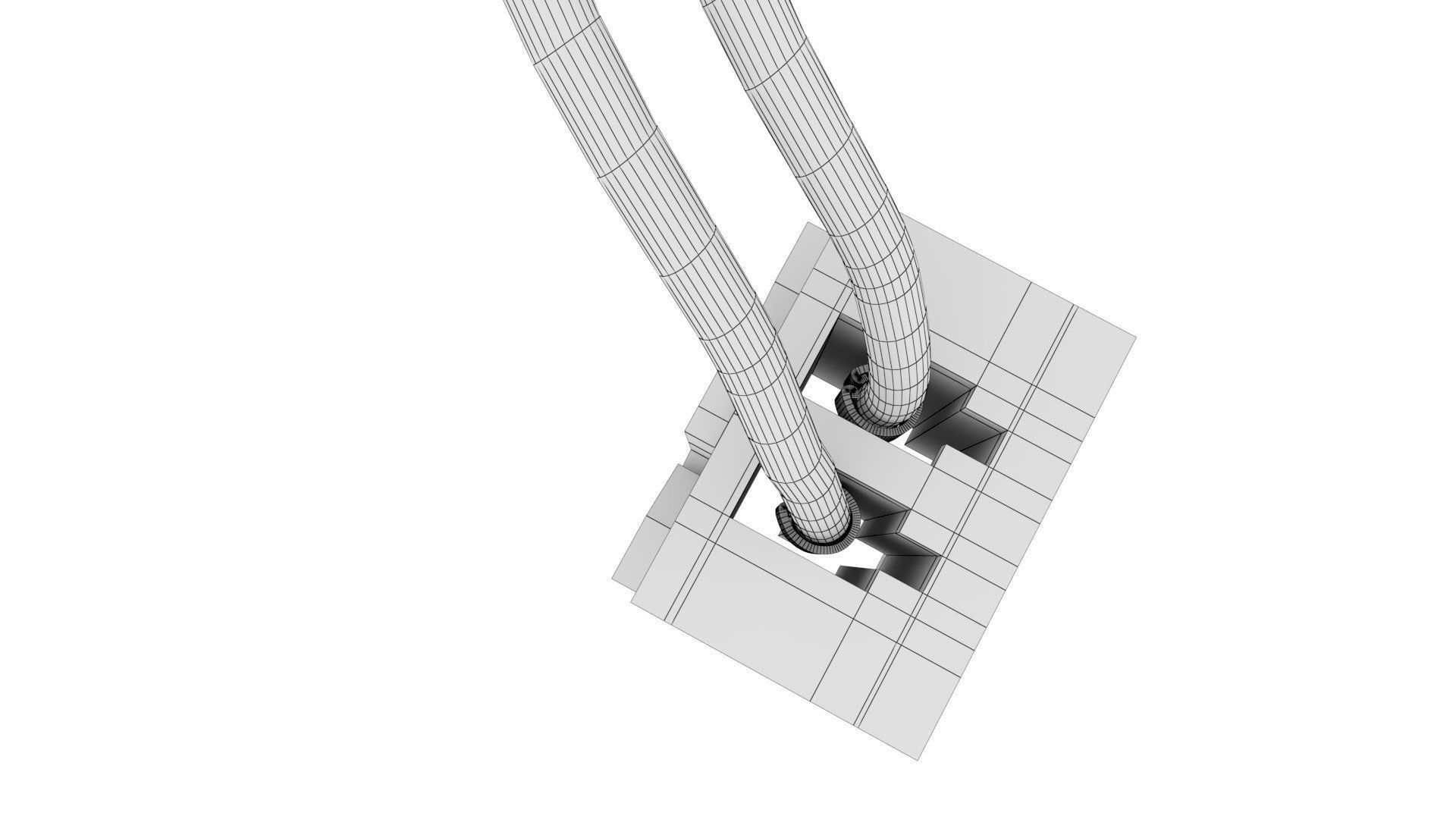 Computer Fan - cooling fan for inside a computer case Low-poly 3D model_20