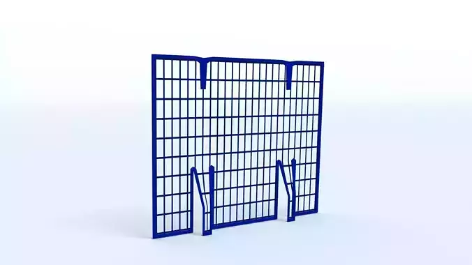 Brick guard for scaffolding Low-poly 3D model