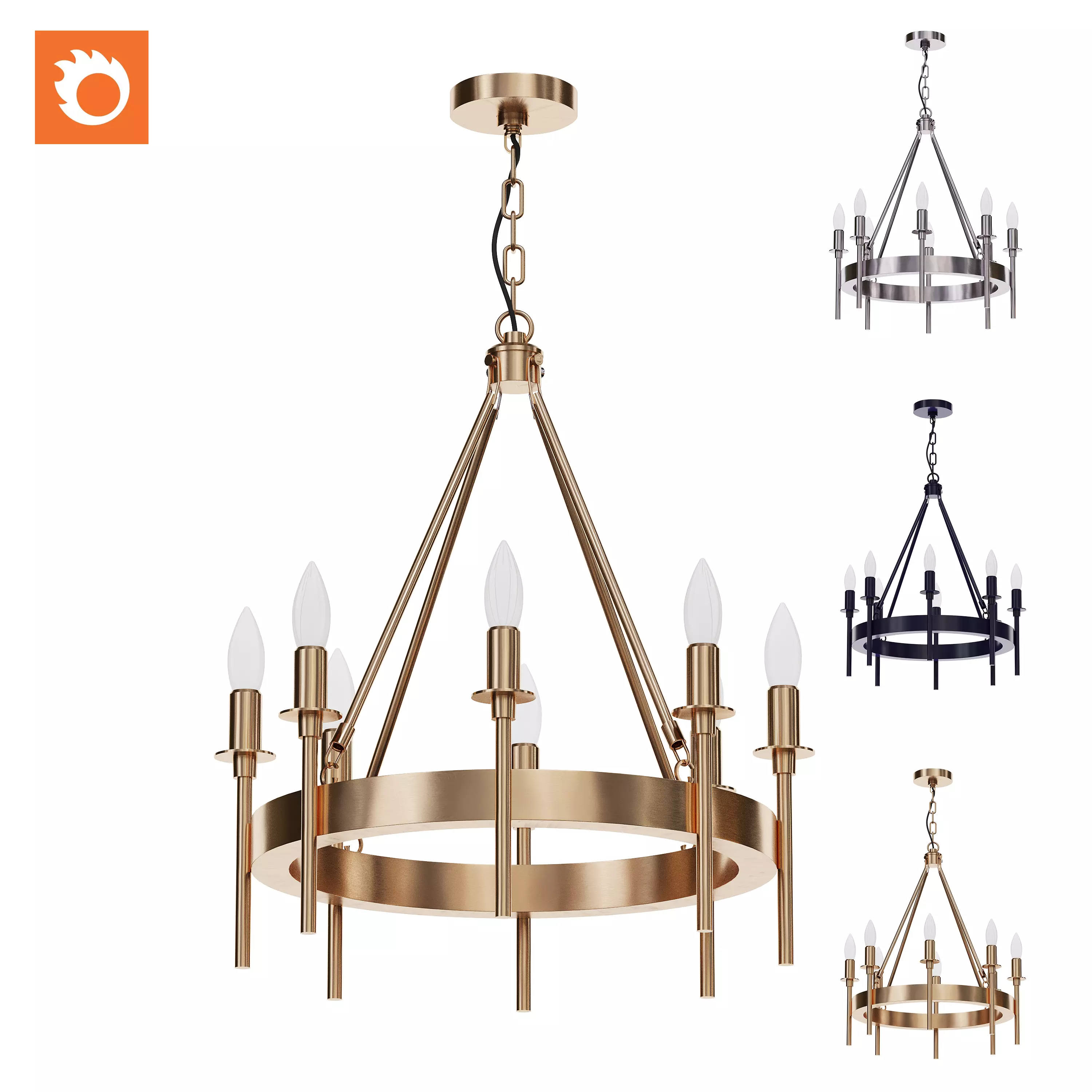 Larrson Lamp Low-poly 3D model