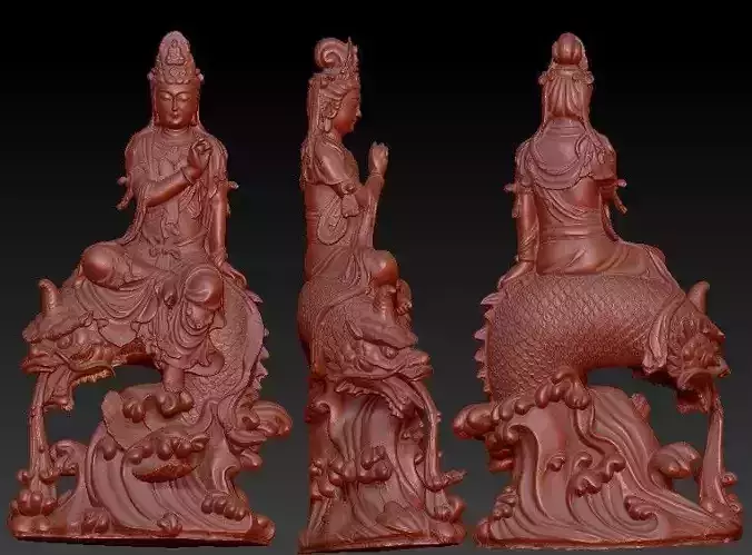 YUAN JIN AND FISH 3D print model