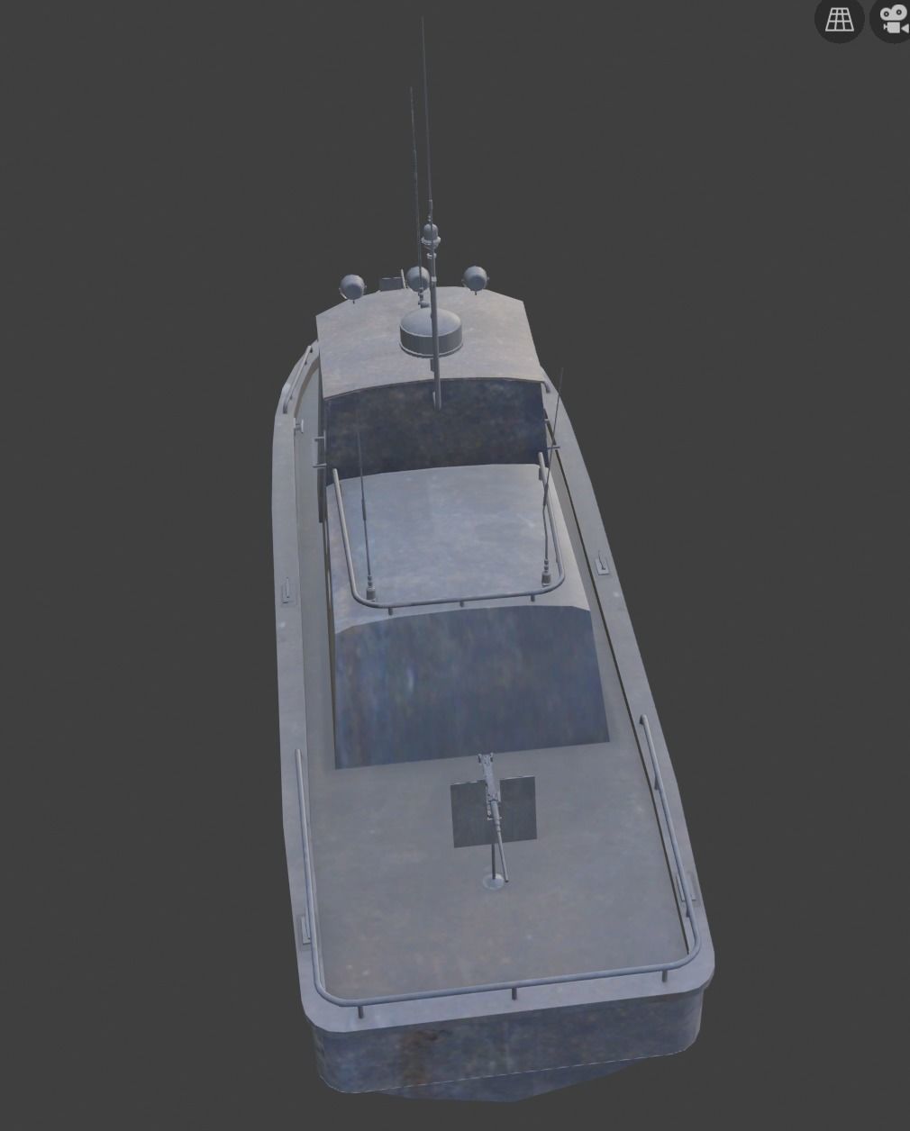 patrol boat Low-poly 3D model_1