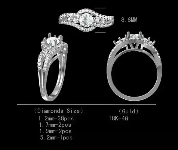 Round Cut Basket Setting Ring 