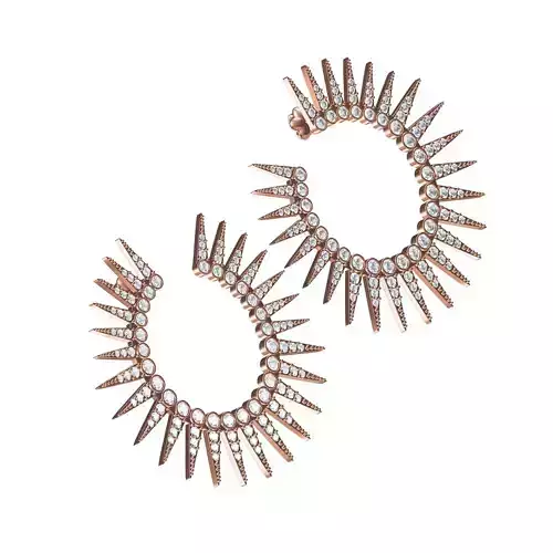 Unique Diamond Sun Earring