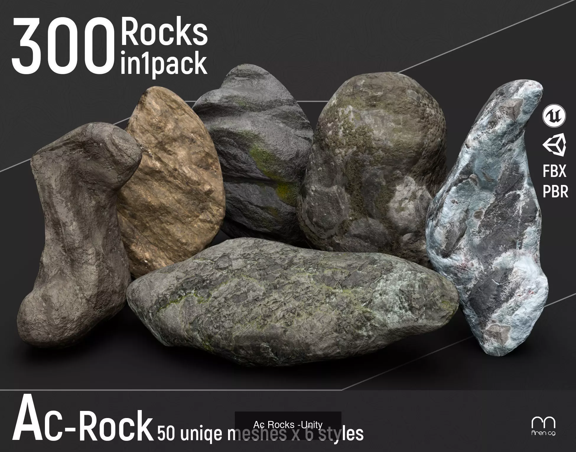 Ac-Rock-unity-unreal 3D Model Collection_0
