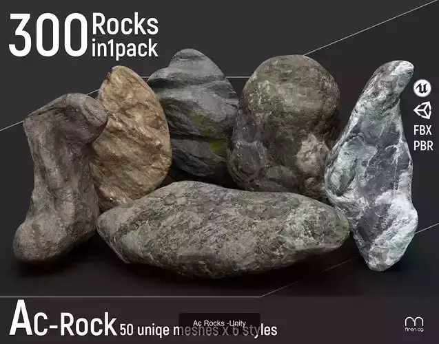 Ac-Rock-unity-unreal 3D Model Collection