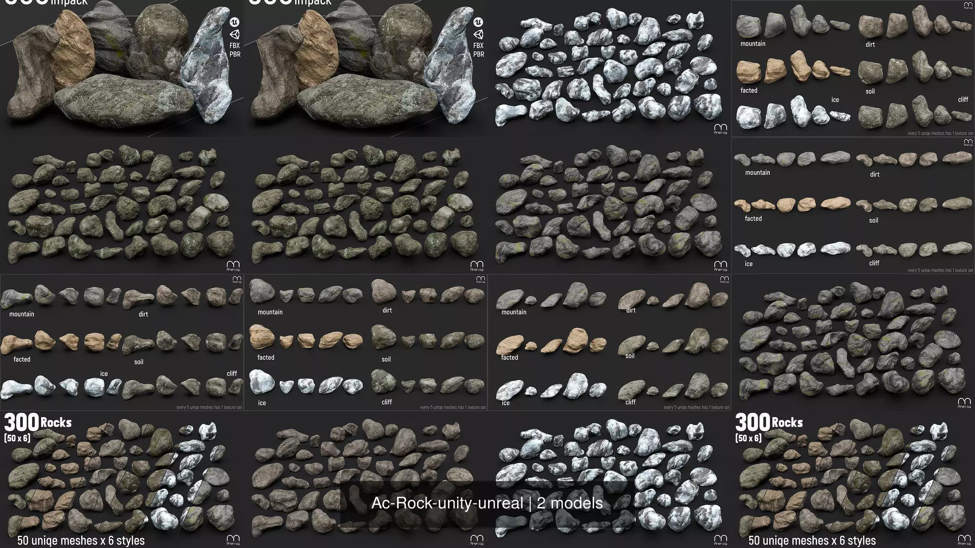 Ac-Rock-unity-unreal 3D Model Collection_1