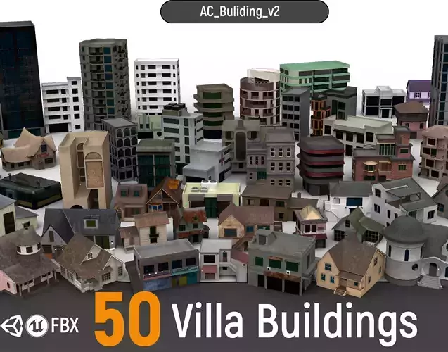 Ac-Building-v2-unity Low-poly 3D model