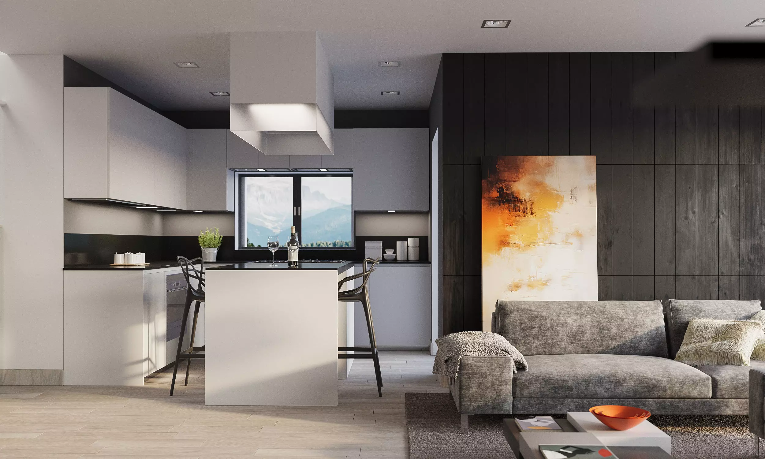 Modern Interior Apartment scene - 3ds Max Corona 9 3D model