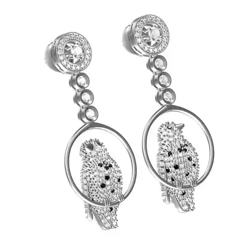 Antique Diamond Bird Hip Hop Earring