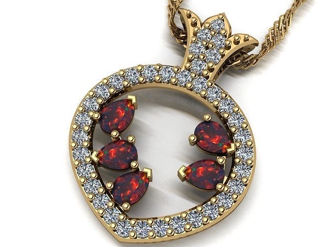 Pomegranate Pendant 3D print model