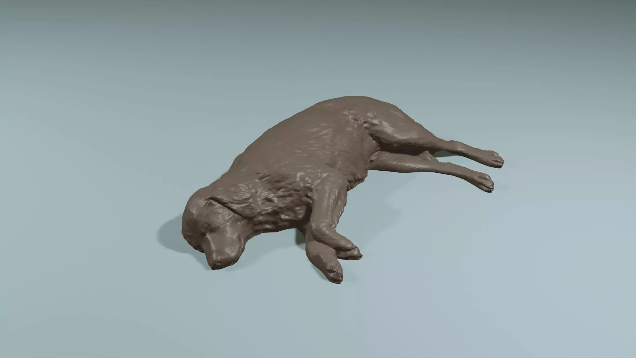 Realistic sleeping dog Golden Retriver for printing 3D print model