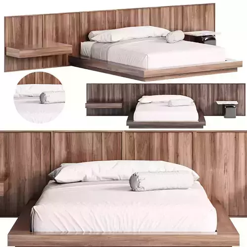 Minimalist bed 3D model