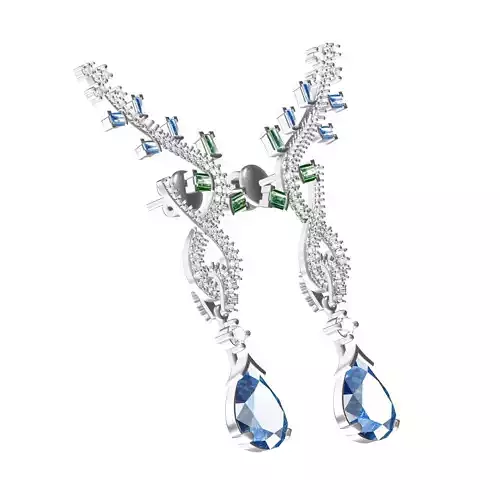 Beautiful Aquamarine Pear Drop Earring