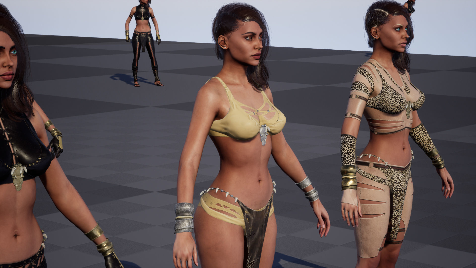 Defender Girl 2 Low-poly 3D model_34