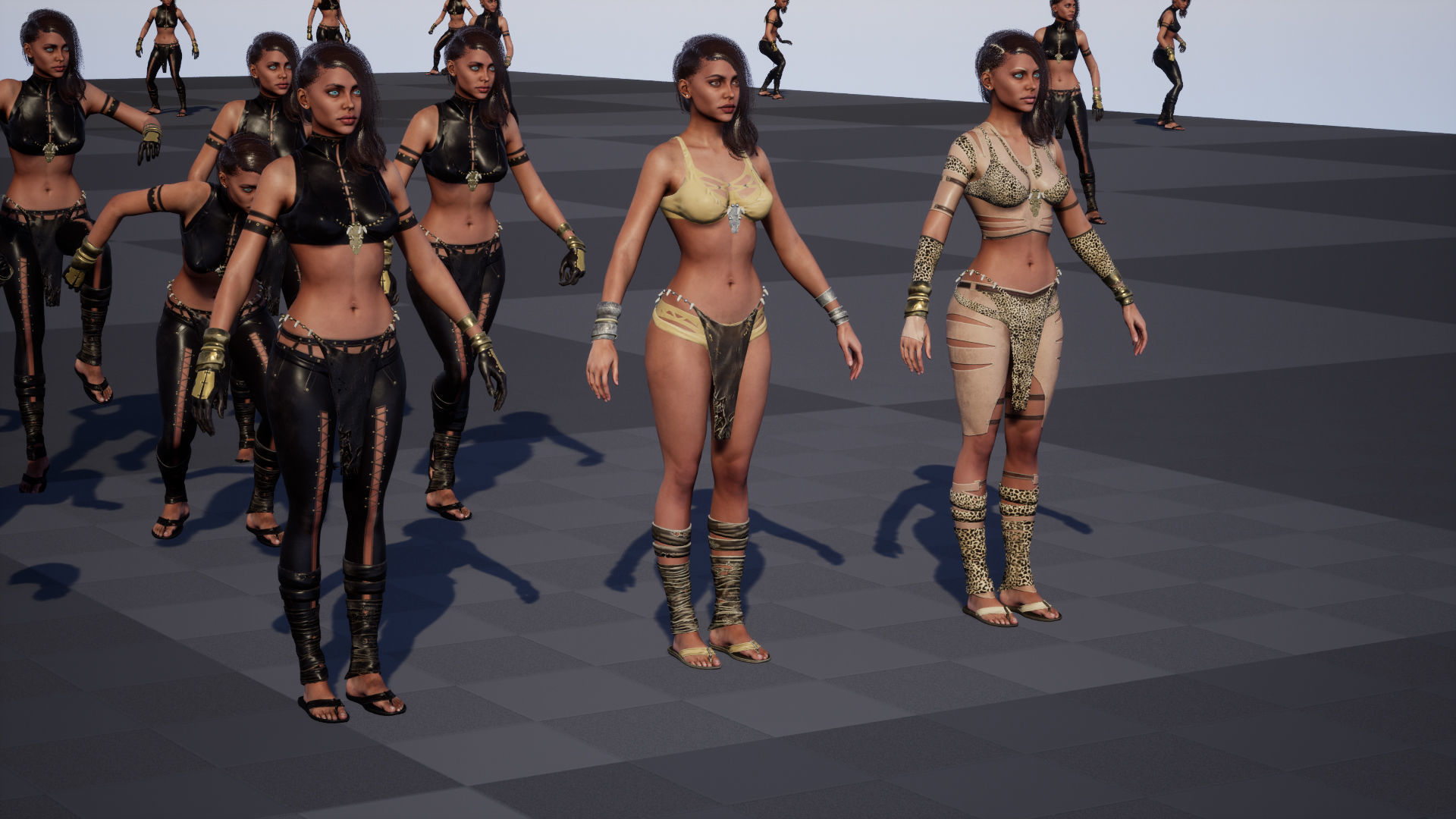 Defender Girl 2 Low-poly 3D model_33