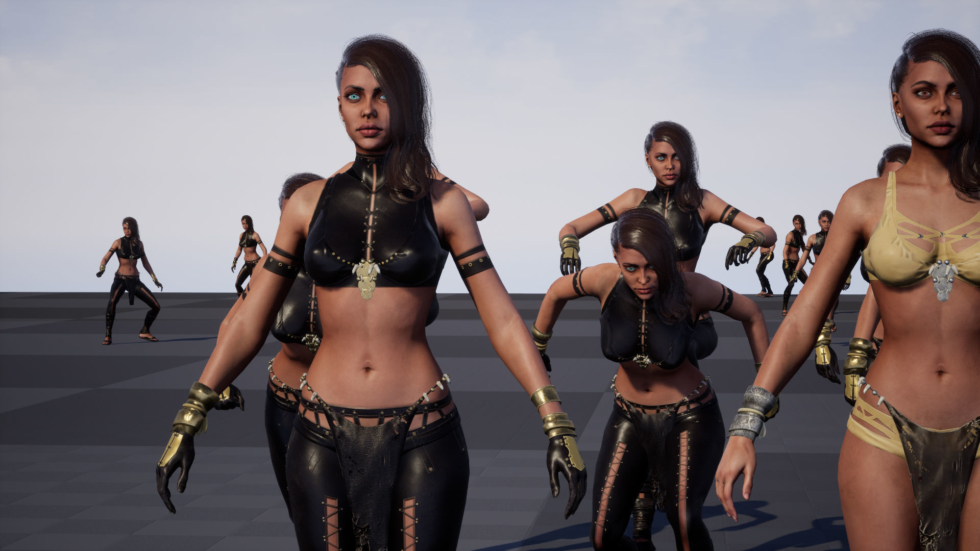 Defender Girl 2 Low-poly 3D model_32