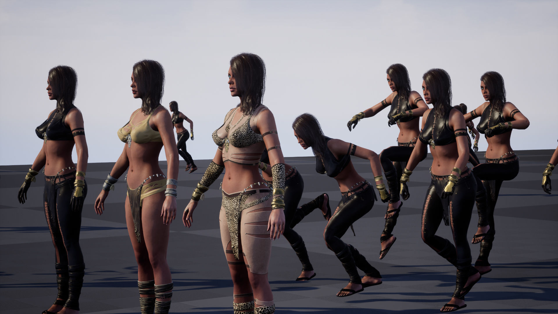 Defender Girl 2 Low-poly 3D model_30