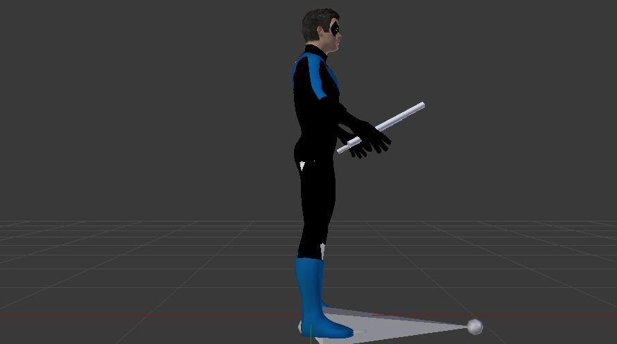 Nightwing Low-poly 3D model_9