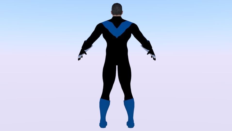 Nightwing Low-poly 3D model_3