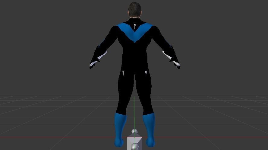Nightwing Low-poly 3D model_11