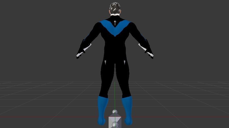 Nightwing Low-poly 3D model_7
