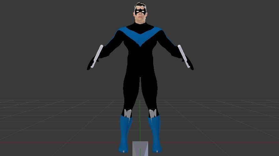 Nightwing Low-poly 3D model_4