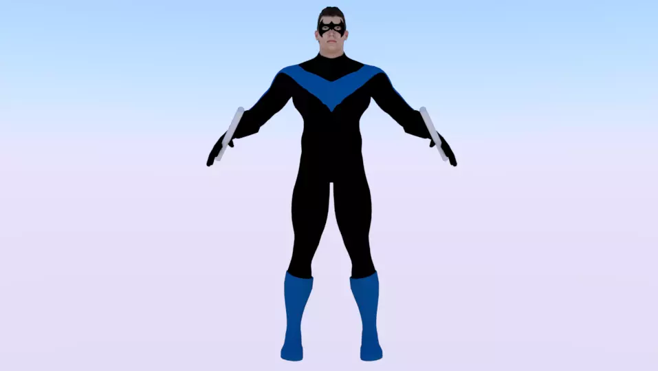 Nightwing Low-poly 3D model_0