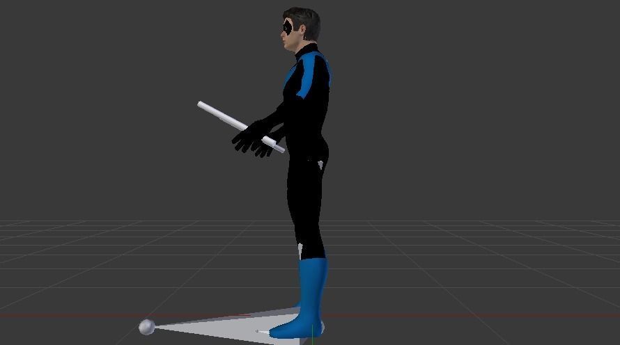 Nightwing Low-poly 3D model_10
