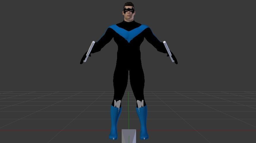 Nightwing Low-poly 3D model_8