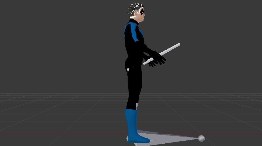 Nightwing Low-poly 3D model_5