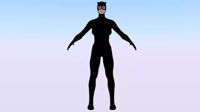Catwoman Low-poly 3D model