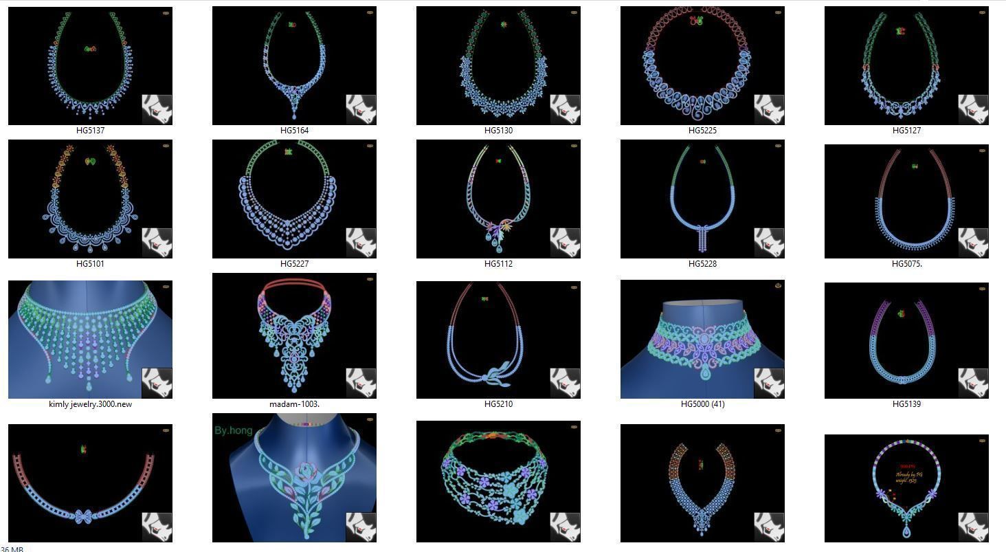 40necklaces 3D print model_1