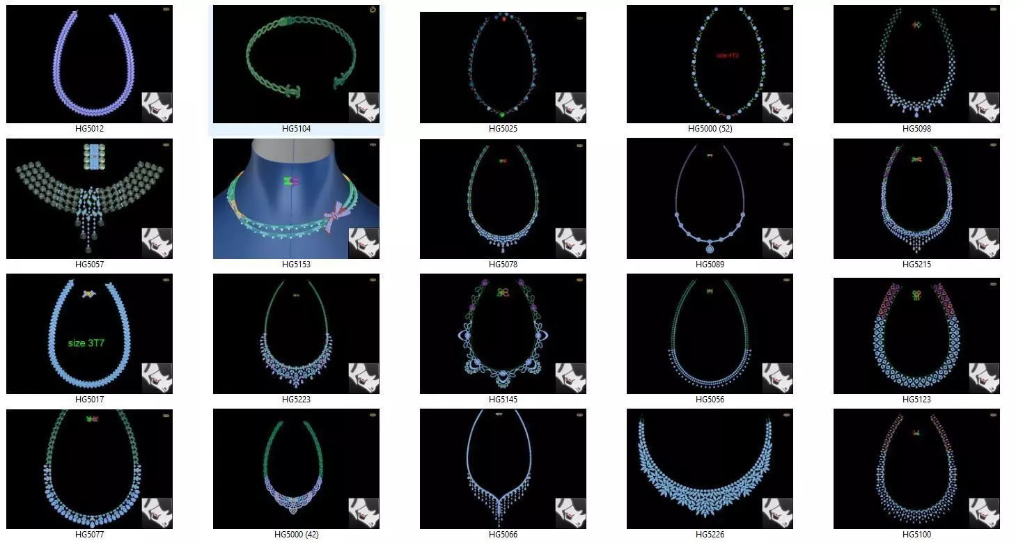 40necklaces 3D print model_0