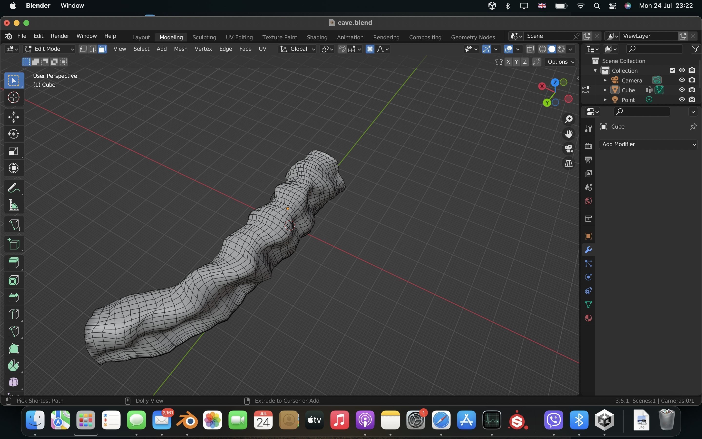 Cave-Tunnel Low-poly 3D model_1