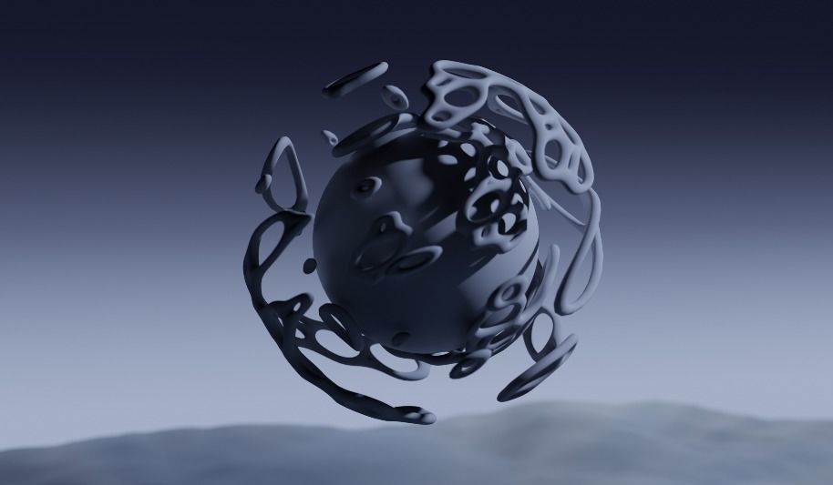 Alien cercle  3D model_1
