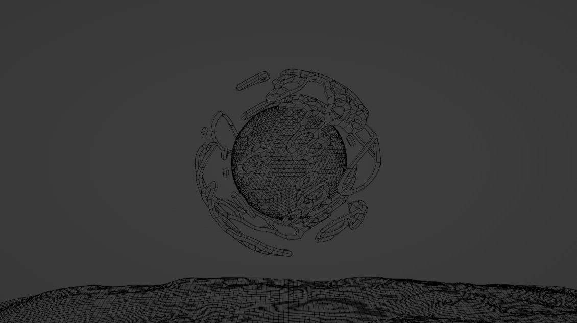 Alien cercle  3D model_4