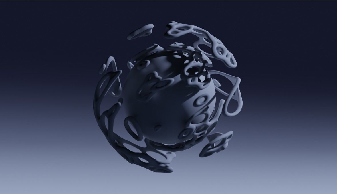 Alien cercle  3D model_2