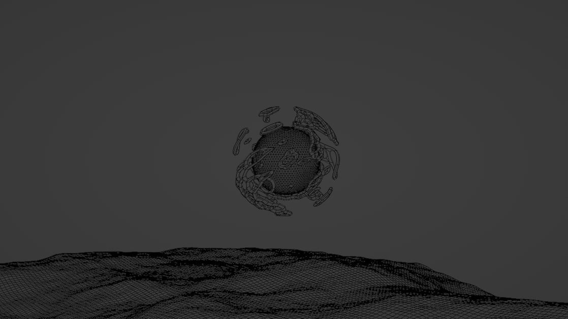 Alien cercle  3D model_5