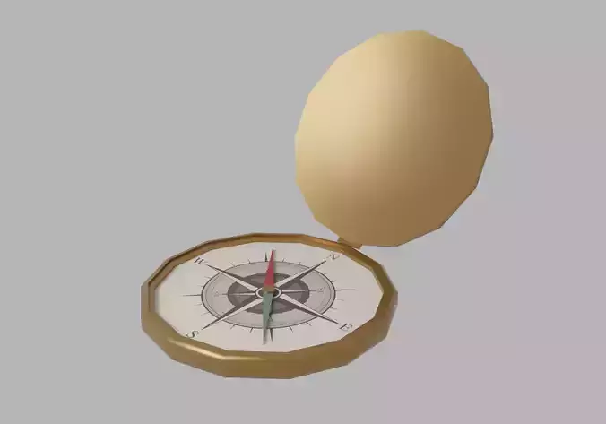 Compass Low-poly 3D model