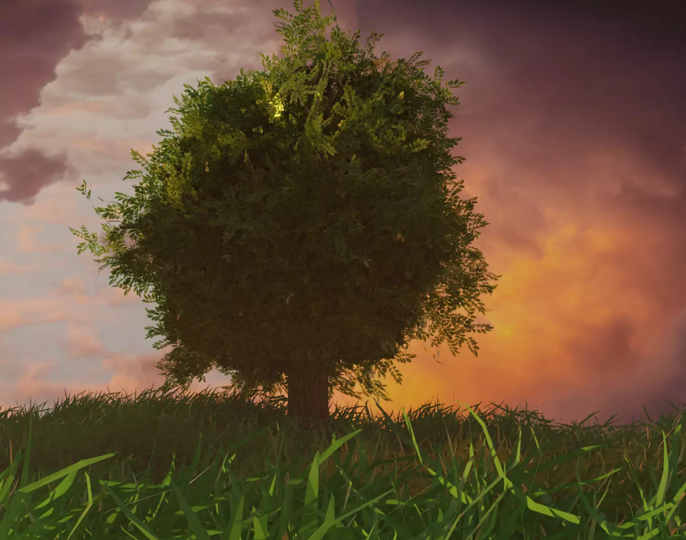 flora tree Low-poly 3D model_0