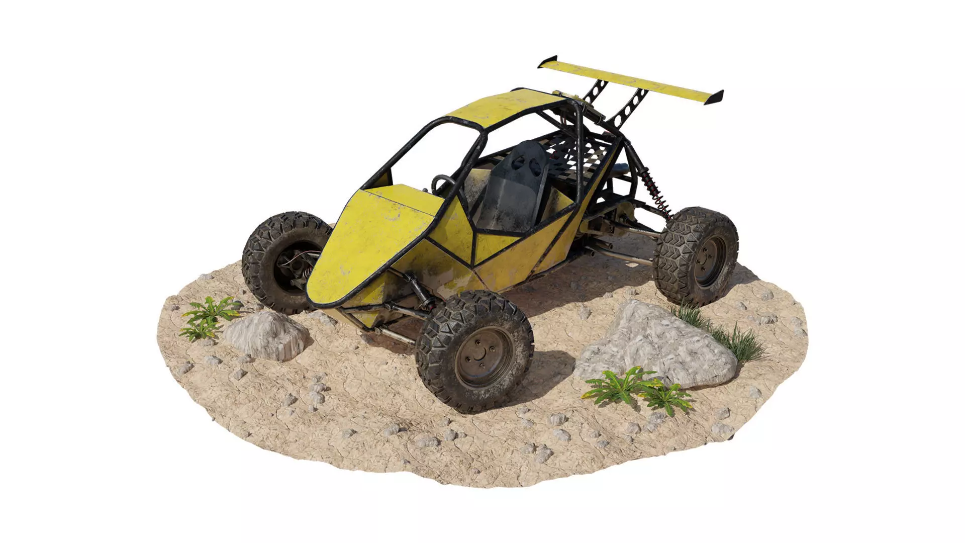 Offroad buggy PBR Low-poly 3D model