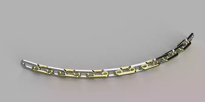 Square link chain 3D print model