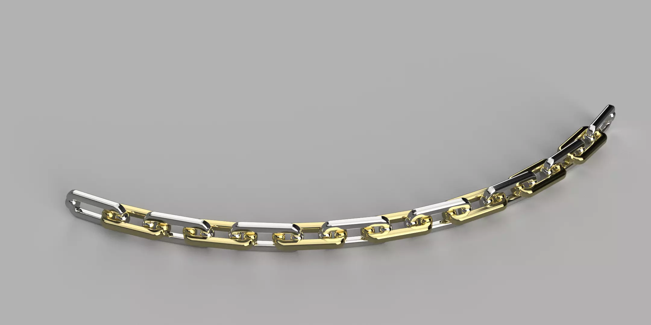 Square link chain 3D print model