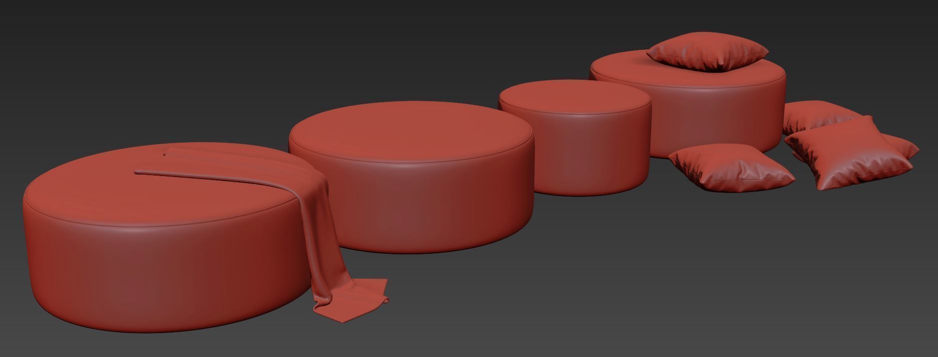 Ottoman 100cm by Gorgeous Creatures 3D model_6