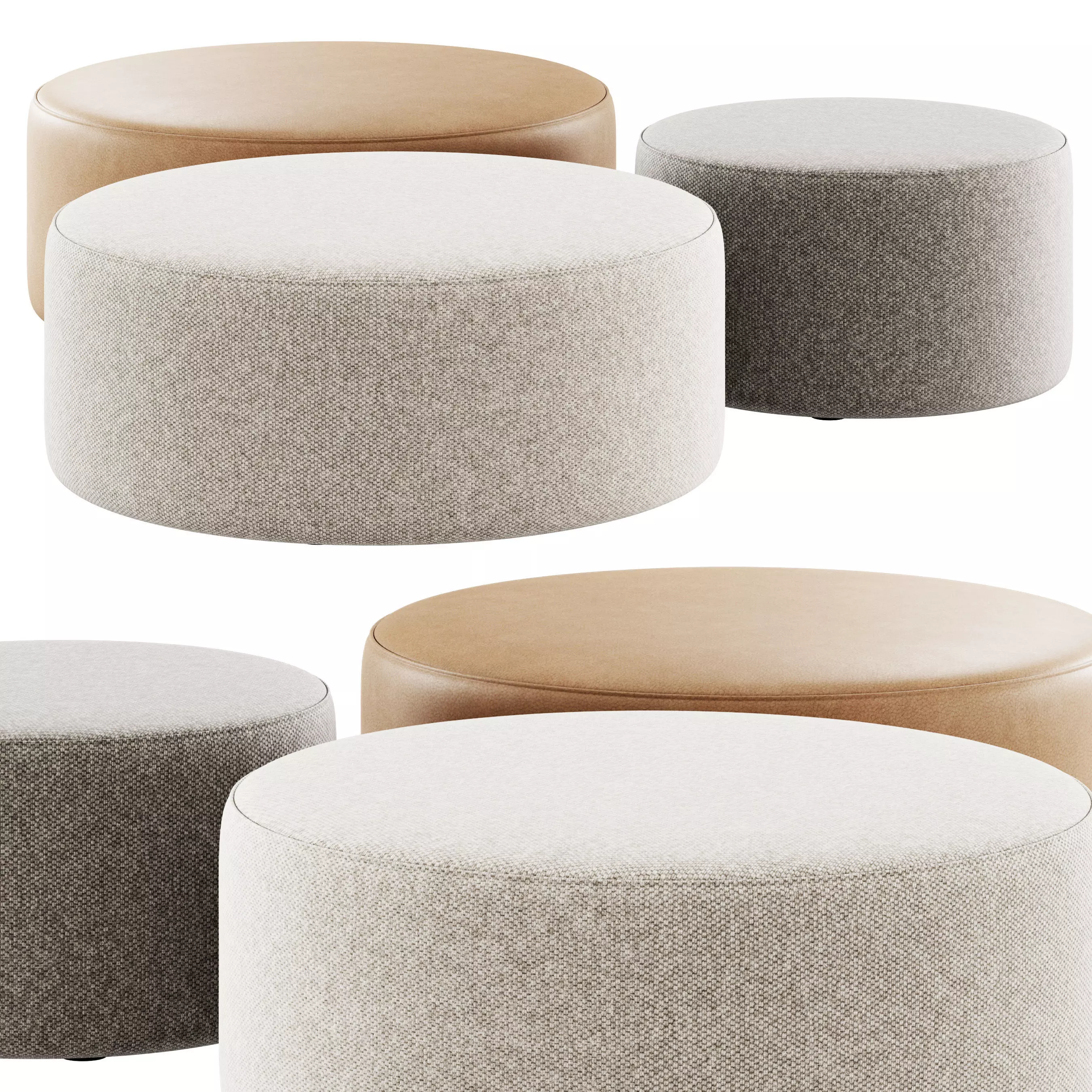 Ottoman 100cm by Gorgeous Creatures 3D model_0