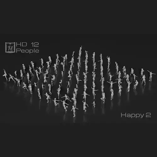 HD People 12 Happy 2 3D print model